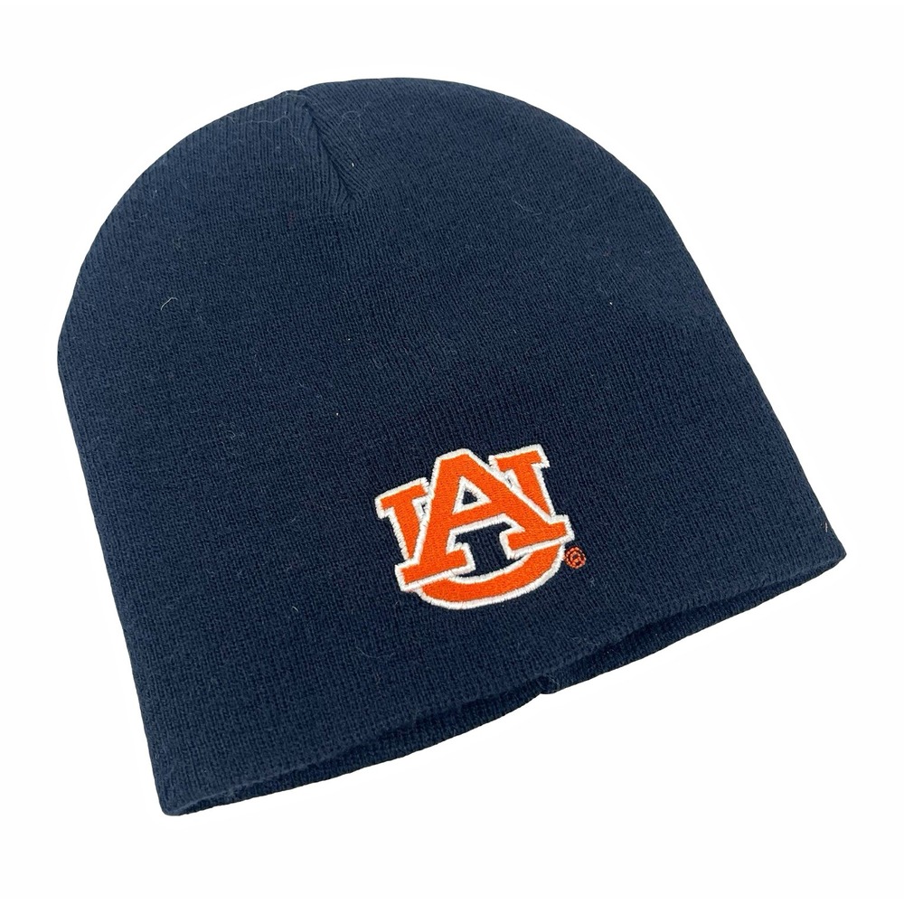 Auburn Tigers Navy Knit Beanie Hat One Size Officially Licensed